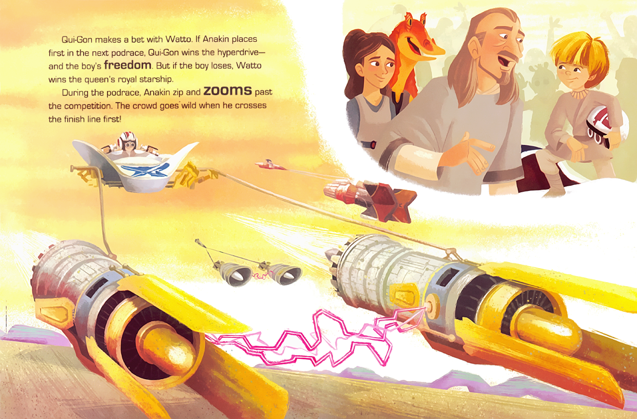 Star Wars Little Golden Books Anakin & Padme TPM Scans | Anakin And His Angel